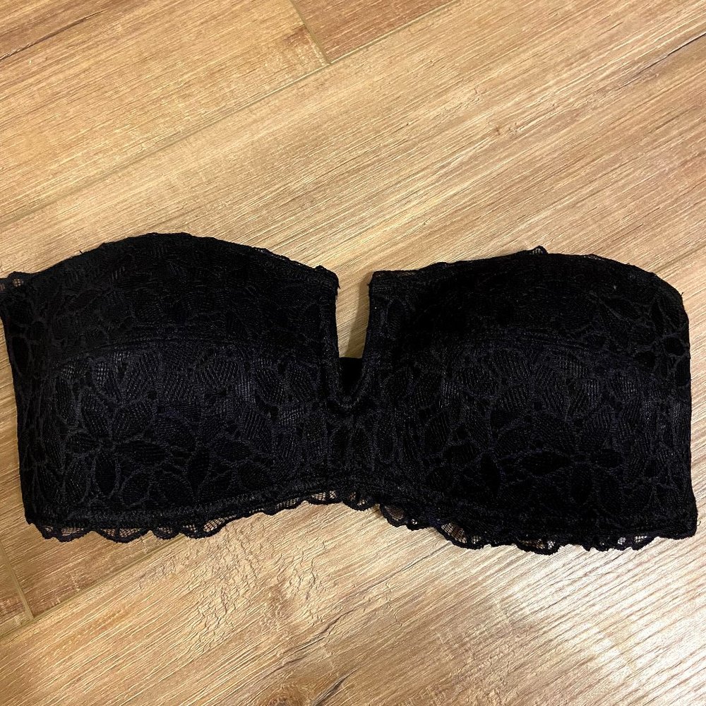 Aerie Strapless Bralette- Black Lace